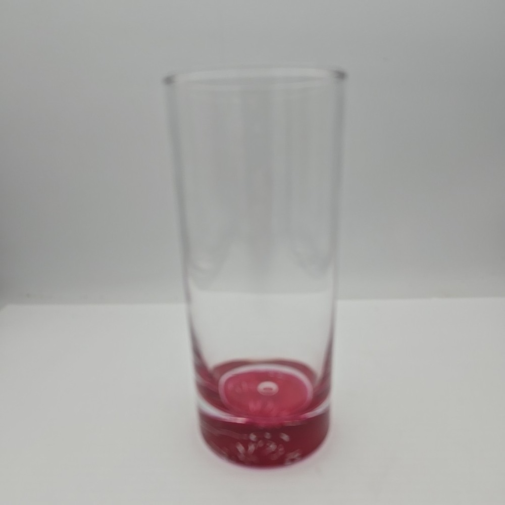 Hand Blown Ruby Red Cranberry Cylinder Vase Heavy Base